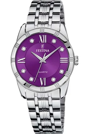 Festina Quarzuhr Mademoiselle F16940/G, Armbanduhr, Damenuhr, Edelstahlarmband, Ø 32 mm
