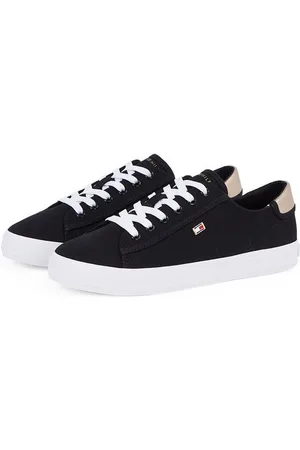 Tommy Hilfiger VULC CANVAS LACE UP SNEAKER Plateausneaker, Freizeitschuh, Halbschuh, Schnürschuh, in schmaler Form