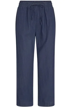Freequent 7/8-Hose FQLAVA-ANKLE-PA aus Leinen und mit Kordelzug