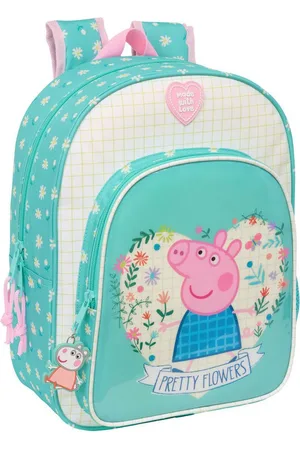 Peppa Pig Rucksack Kinder Rucksack Pretty flowers Gelb Minze 26 x 34 x 11 cm - Verkäufer: woolloom