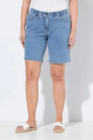 Ulla Popken 5-Pocket-Jeans Jeansbermuda gerades Bein Komfortbund Biobaumwolle - Verkäufer: Popken Fashion Group