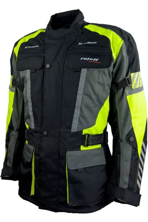 ROLEFF Motorradjacke RO16013- Schwarz/Neongelb, wasserdicht, atmungsaktiv & mit Protektoren auch in großen Größen, in verschiedenen Farben erhältlich - Verkäufer: roemer-systems