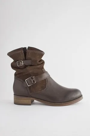 Next Forever Comfort® Knautschstiefelette aus Leder Stiefelette (1-tlg) - Verkäufer: Germany GmbH