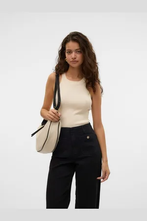 VERO MODA Stricktop VMSABA RIB SL O-NECK TOP GA NOOS
