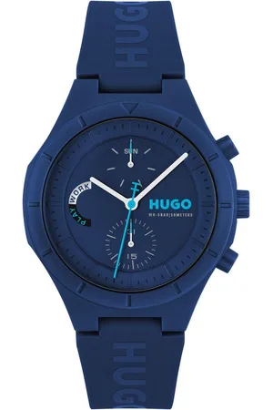 HUGO BOSS Multifunktionsuhr #LIT MULTI 1530404, Quarzuhr, Armbanduhr, Herrenuhr, Silikonarmband, analog