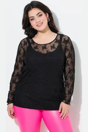 Angel of Style Longsleeve Spitzen-Shirt Slim Fit Neonfarbe Langarm - Verkäufer: Popken Fashion Group