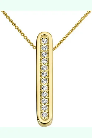 Firetti Kettenanhänger Schmuck Geschenk Gold 333 Halsschmuck Anhänger für Halskette Stäbchen, mit Diamant