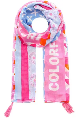 Zwillingsherz Modeschal Schal "Colorful Mind", mit farbigem Mustermix und Tasseln