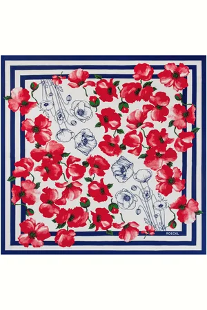 ROECKL Halstuch Poppy Rush Seidentuch , Seidentuch mit floralem Muster - Verkäufer: