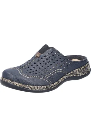 Rieker Clog Schlupfschuh, Hausschuh, Sommerschuh mit Perforation