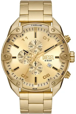 Diesel Chronograph SPIKED DZ4608, Quarzuhr, Armbanduhr, Herrenuhr, Edelstahlarmband, analog, Tag