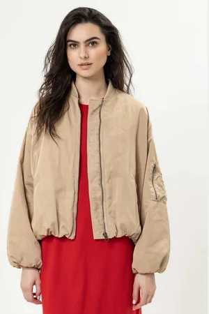 Herrlicher Bomberjacke Yayana Jacket Nylon Geraffter Saum mit bronzefarbenem Reißverschluss - Verkäufer: P-Graph GmbH Mode & mehr