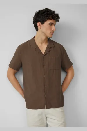 QS by s.Oliver Kurzarmhemd Resort Fit: Baumwollshirt mit Struktur-Streifen - Verkäufer: