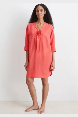 Marc O’ Polo Strandkleid leichtes Tunikakleid, seitliche Schlitze, V-Ausschnitt