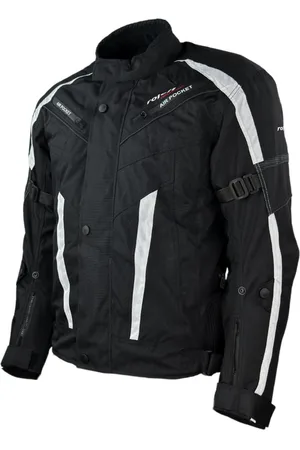 ROLEFF Motorradjacke RO546 - Schwarz-Weiß, wasserdicht, atmungsaktiv & mit Protektoren auch in großen Größen, in verschiedenen Farben erhältlich - Verkäufer: roemer-systems
