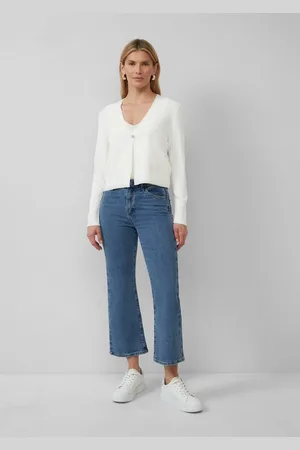 QS by s.Oliver 7/8-Jeans Crop-Jeans Selina / Slim Fit / High Rise / Flared Leg / Nieten-Details - Verkäufer: s.Oliver