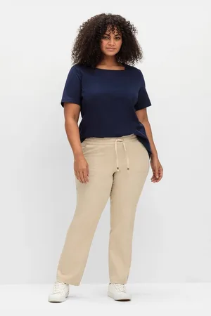 Sheego Schlupfjeans Große Größen mit gesmoktem Rundum-Dehnbund