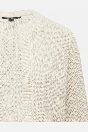 Comma, Strickjacke Kurzer Cardigan mit Rippstruktur Fransen - Verkäufer: s.Oliver