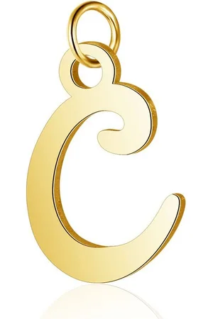 Bungsa Kristallanhänger Anhänger Buchstaben Gold aus Edelstahl Unisex (1-tlg), Pendant Halsketten - Verkäufer: