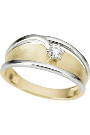Firetti Fingerring Schmuck Geschenk Gold 333 Damenring Goldring Fantasie bicolor, mit Brillant