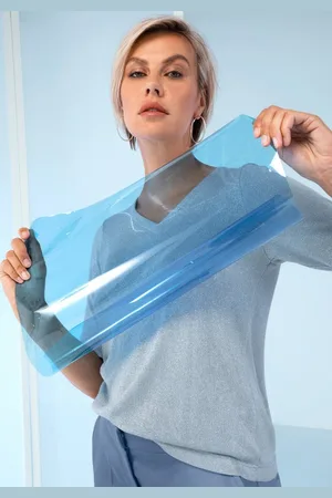 Bianca Kurzarmshirt EDIRA in Feinstrick-Optik mit dezentem Lurexanteil - Verkäufer: