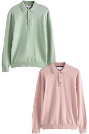 Next Langarm-Poloshirt Langärmelige Poloshirts aus Strick, 2er-Pack (2-tlg) - Verkäufer: Germany GmbH