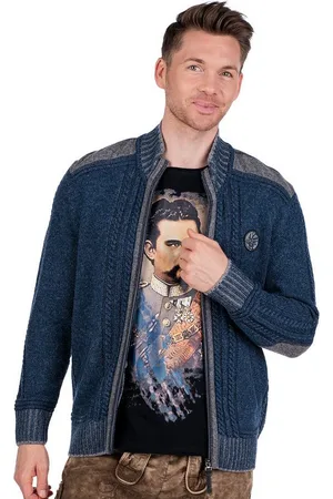 SPIETH & WENSKY Trachtenstrickjacke Strickjacke Herren - ERATO - jeansblau - Verkäufer: Alpenwahnsinn Tracht & Lifestyle