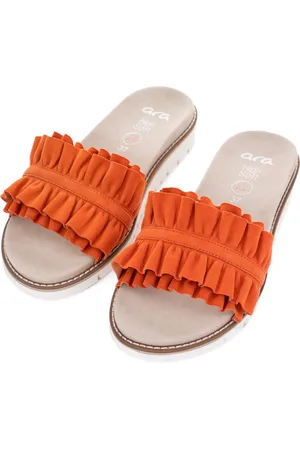 ARA KENT Pantolette, Slides, Flats, Sandale mit geraffter Bandage