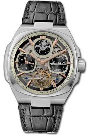 INGERSOLL 1892 Quarzuhr Herrenuhr Leder , (Analoguhr), Herrenuhr Lederarmband , rundes Gehäuse, extra groß (ca. 47mm) - Verkäufer: Fit4Style Silberschmuck - IMPPAC