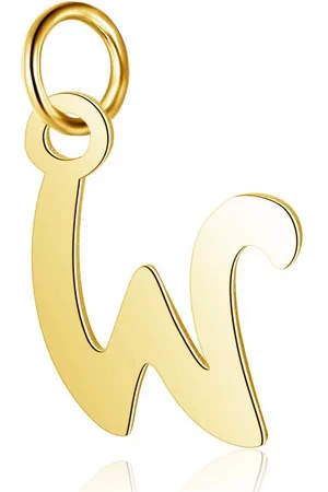 Bungsa Kristallanhänger Anhänger Buchstaben Gold aus Edelstahl Unisex (1-tlg), Pendant Halsketten - Verkäufer: