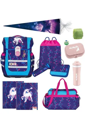 McNeill Schulranzen Ergo Complete (Set, 12-tlg), LILLY mit Motivmagnet Einhorn / Unicorn - Verkäufer: Familando