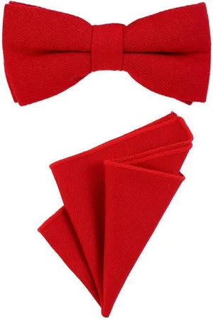 DonDon Fliege Schleife und Einstecktuch aus Baumwolle (Packung, 2-St) bereits gebunden, Tweed-Look, 2er Set - Verkäufer: urban-styles