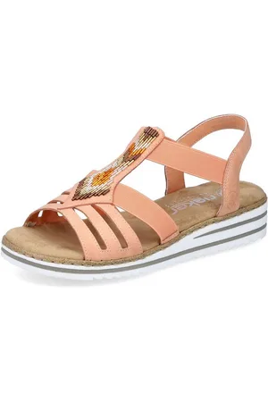 Rieker Sandalen Lederimitat/Textil Keilsandalette - Verkäufer: S4S Commerce