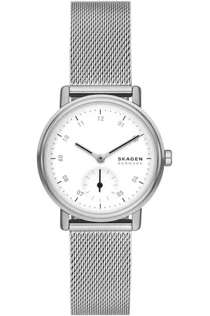 Skagen Quarzuhr KUPPEL LILLE SKW3100, Armbanduhr, Damenuhr, dezentrale Sekunde, Edelstahlarmband