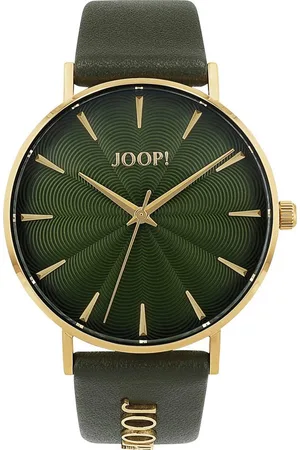 JOOP! Quarzuhr 2027243 2035044, Armbanduhr, Damenuhr, Lederarmband, wasserabweisend bis 5 bar