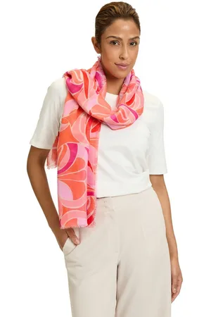 Betty Barclay Modetuch Tuch mit Blumenprint, Fransen