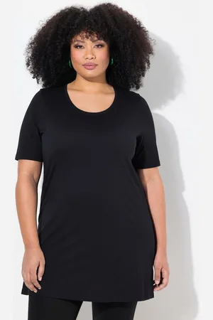 Ulla Popken Longshirt Longshirt A-Linie Rundhalsausschnitt Halbarm - Verkäufer: Popken Fashion Group