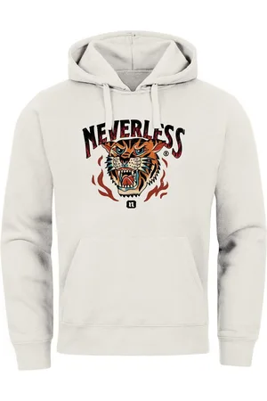 Neverless Hoodie Hoodie Herren Print Tiger Aufdruck Schrift Motiv Kapuzen-Pullover - Verkäufer: Akowi