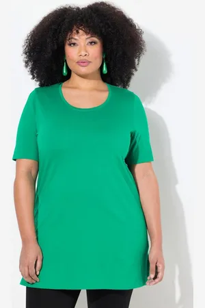 Ulla Popken Longshirt Longshirt A-Linie Rundhalsausschnitt Halbarm - Verkäufer: Popken Fashion Group