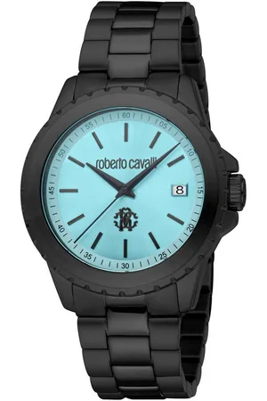 Roberto Cavalli Quarzuhr Men RC5G132M0065, Armbanduhr, Herrenuhr, Edelstahlarmband, analog
