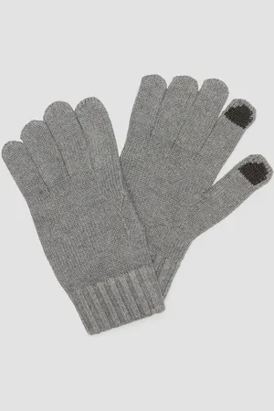 QS by s.Oliver Strickhandschuhe Handschuhe aus Baumwollstrick mit Touchscreen Funktion Rippblende - Verkäufer: