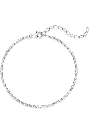 Materia Silberarmband Damen Herren S-Panzerkette filigran 18-23cm SA-25-Silber, 925 Sterling Silber - Verkäufer: Schmuck