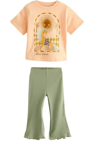 Next Shirt & Leggings Kurzarm-T-Shirt und Leggings mit Schlag im Set (2-tlg) - Verkäufer: Germany GmbH