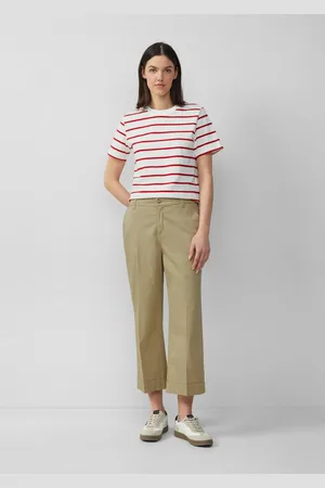 QS by s.Oliver 7/8-Hose High-Rise-Culotte aus Baumwollstretch mit Bügelfalten - Verkäufer: