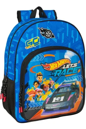 Hot Wheels Rucksack Kinder Rucksack Lets race Blau Schwarz 33 x 42 x 14 cm - Verkäufer: woolloom