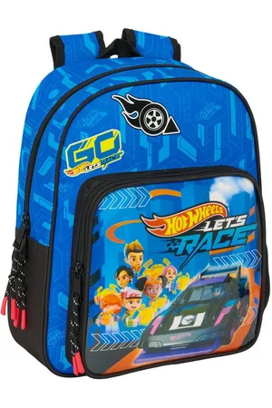 Hot Wheels Rucksack Kinder Rucksack Lets race Blau Schwarz 27 x 33 x 10 cm - Verkäufer: woolloom