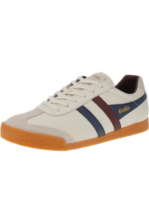 Gola Harrier Leather Off-White-Navy-Burgundy Sneaker - Verkäufer: Schuhfieber