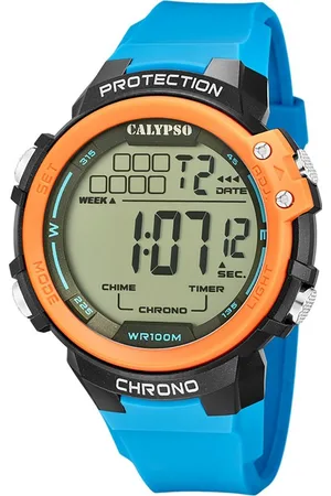 Calypso Digitaluhr Calypso Herrenuhr Kunststoff Calypso, (Digitaluhr), Herrenuhr rund, extra groß (ca. 56mm) Kunststoffarmband, Sport-Style - Verkäufer: Fit4Style Silberschmuck - IMPPAC