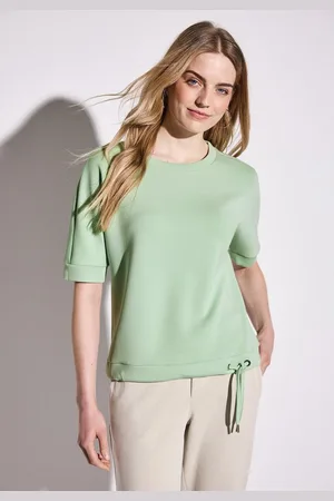 Street one Sweatshirt mit Tunnelzug am Saum