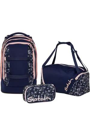 Satch Schulranzen Schulrucksack-Set PACK Bloomy Breeze 3-teilig, Kollektion 2025 (3-teilig), ergonomisch, Your-Size-System: auf Körpergröße anpassbar - Verkäufer: DSBO